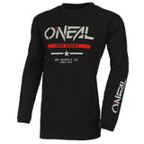 Camiseta de motocross 242 O'Neal Element Squadron negra/gris