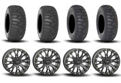 System 3 SB-4 Beadlock Matte Black 15" Wheels And SS360 Sand/Snow Tires [32x10-15] ,[32x12-15]