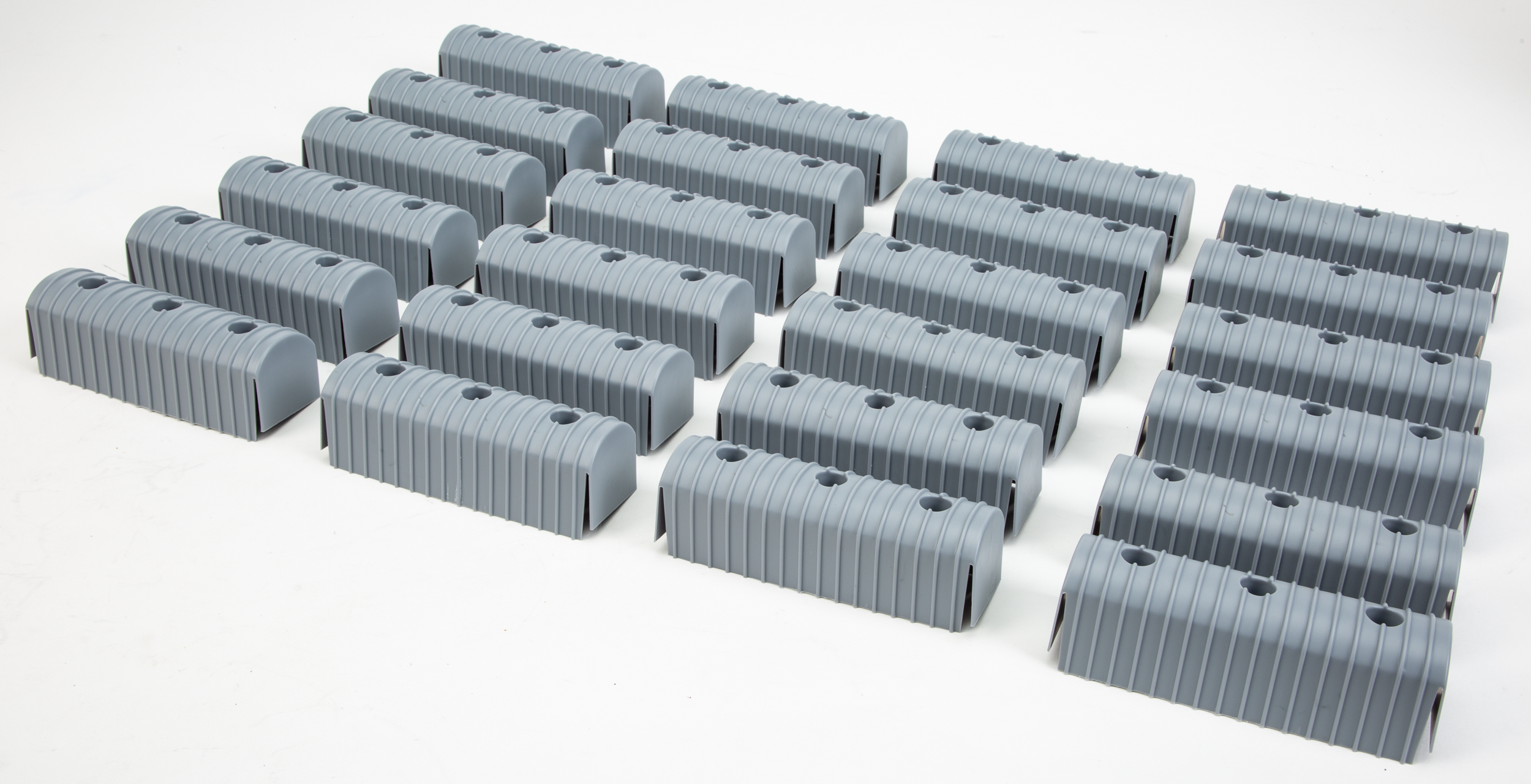 Caliber Bunkwrap Endcaps 2X6" Grey 24/Pack 23074