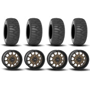 System 3 ST-5 Aluminum Bronze/Matte Black 15" Wheels And SS360 Sand/Snow Tires [33x10-15] ,[33x12-15]