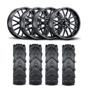 ITP Hurricane 18" Matte Black Wheels And Cryptid Tires [34x10-18]