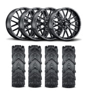 ITP Hurricane 18" Matte Black Wheels And Cryptid Tires [34x10-18]