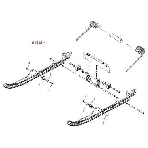 SPI SM-04300 Spi Susp, Spring Holder Repair Kit Skidoo