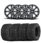 ITP Velocity Inertia 15" Matte Black Wheels And Ultra Cross R-Spec Tires [30x10-15]
