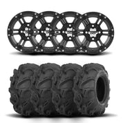 ITP SS212 12" Matte Black Wheels And Mega Mayhem Tires [27x11-12]