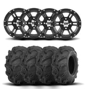 ITP SS212 12" Matte Black Wheels And Mega Mayhem Tires [27x11-12]