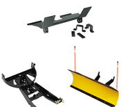 Denali Black UTV Snow Plow Kit For Yamaha Rhino 450 YXR450FA 4x4 2006-2011