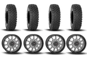 System 3 ST-5 Aluminum Gun Metal Grey 15" Wheels And XC450 Tires [30x10R-15]