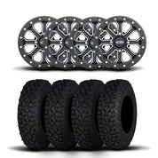 ITP Velocity Inertia 14" Matte Black Wheels And Coyote Tires [27x9R-14]