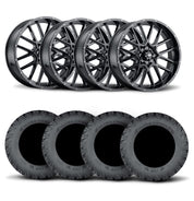 ITP Hurricane 18" Matte Black Wheels And Ultra Cross R-Spec Tires [34x10-18]