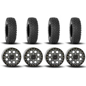 System 3 SB-7 Beadlock Titanium 15" Wheels And XC450 Tires [32x10R-15]