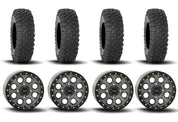 System 3 SB-7 Beadlock Titanium 15" Wheels And XC450 Tires [30x10R-15]