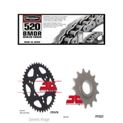 520 BMOR Chain,Front & Rear Sprocket Kit POLARIS 350L Trail Boss 2x4 1990-1993