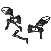 Vortex Racing Adjustable Rear Set Black - RS591K