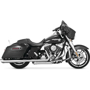 Vance And Hines Twin Slash Muffler Round Slip On Exhaust Chrome With FuelPak FPC