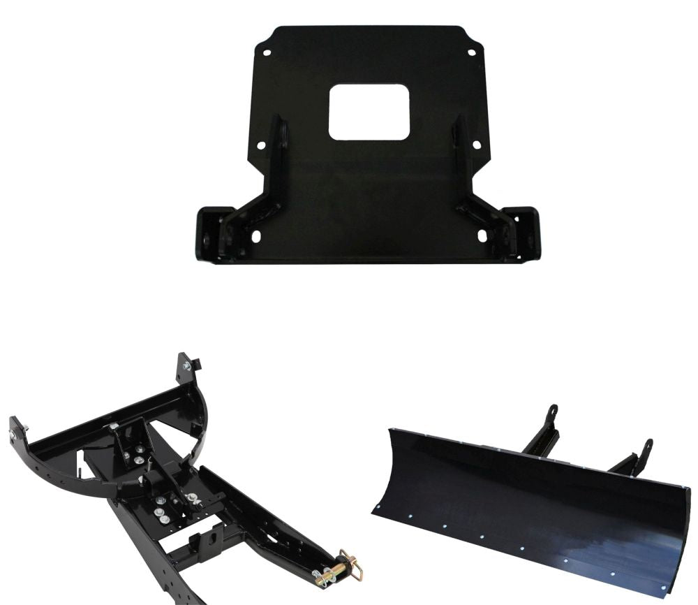 Denali Black UTV Snow Plow Kit For Polaris Ranger Crew 1000 Diesel 2016-2018