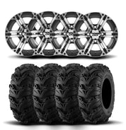 ITP SS212 12" Machined Black Wheels And Mud Lite II Tires [23x8-12]