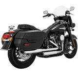Vance & Hines 16879 Chrome Twin Slash Slip On Mufflers for 18-19 Softail