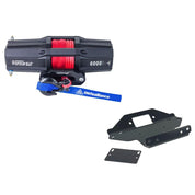 Viper V2 ATV Winch Kit 3500 lb Standard Spool With 40 Feet Blue Synthetic Rope With Mount For Kawasaki Brute Force 650 2006-2013