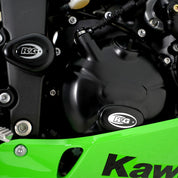 R&G Racing Black Engine Case Covers Clutch For 2009-2012 Kawasaki Ninja ZX6R ZX600R