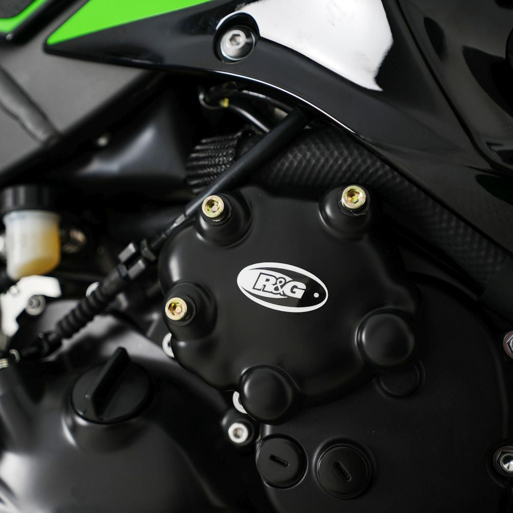 R&G Racing Black Engine Case Covers Side Starter For 2009-2012 Kawasaki Ninja ZX6R ZX600R