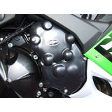 Cubiertas de cárter de motor de arranque negras R&G Racing para Kawasaki Ninja ZX10R ZX1000E 2008-2009