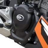 Cubiertas de cárter de motor negras R&G Racing para bomba de agua para KTM 125 Duke 2020-2021