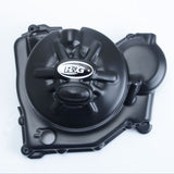 Cubiertas de cárter de motor negras R&G Racing para embrague Aprilia RSV4 Factory 2009-2014
