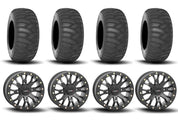 System 3 SB-4 Beadlock Matte Black 15" Wheels And SS360 Sand/Snow Tires [31x10-15] ,[31x12-15]
