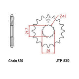 Steel Front Sprocket 15T for Street TRIUMPH 800 Tiger/XC 2011-2016