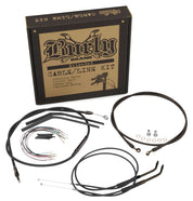 Burly Brand T-Bar Cable and Brake Line Kit 12" Ape Hangers Black - B30-1202