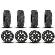 System 3 SB-7 Beadlock Matte Black 18" Wheels And XCR350 Tires [36x10R-18]