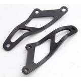 Soportes de escape negros R&G Racing para Aprilia Pegaso 650 Factory (2004-2007)