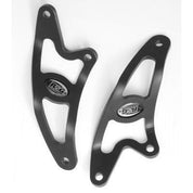 R&G Racing Black 2 Piece Exhaust Hanger Kit For 2006-2011 Aprilia Tuono 1000R