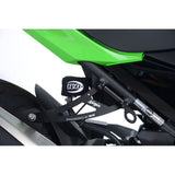 R&G Racing Black Exhaust Hanger & Footrest Blanking Plate kit For 2018-2024 Kawasaki Ninja 250