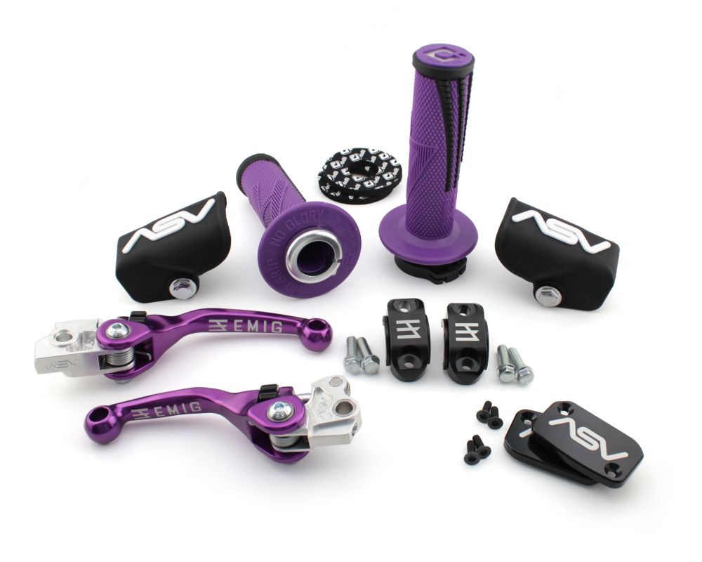 ASV F4 Pro Pack+ Hydraulic Clutch And Brake Lever Pair Pack Purple EMF42303GAS