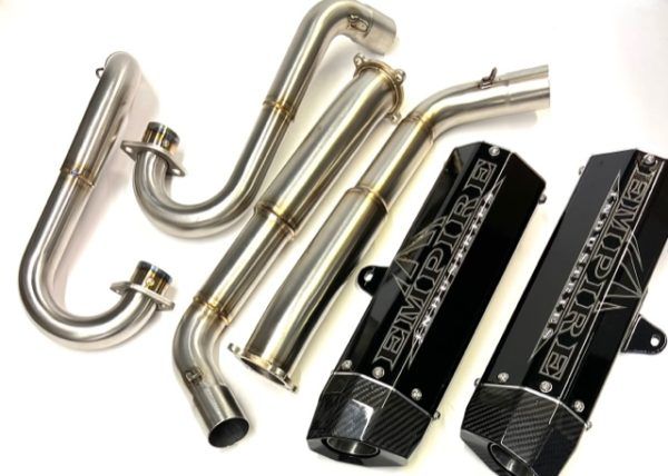 Empire Industries G2 Full Dual System Carbon Series Exhaust For Yamaha Raptor 700 2006-2014