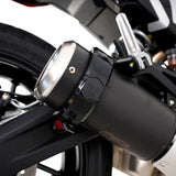 Protector de escape ovalado negro R&G Racing para Aprilia RS125 (2006-2010)