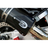 Protector de escape ovalado triangular negro R&G Racing para Suzuki GSXR1000 2007-2008
