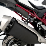 Protector de escape negro R&G Racing para Aprilia Caponord 1200 (2013-2018)