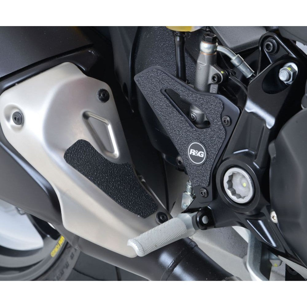 R&G Racing Black Boot Guard Kit For 2016-2019 Ducati Monster 1200 R EZBG207BL