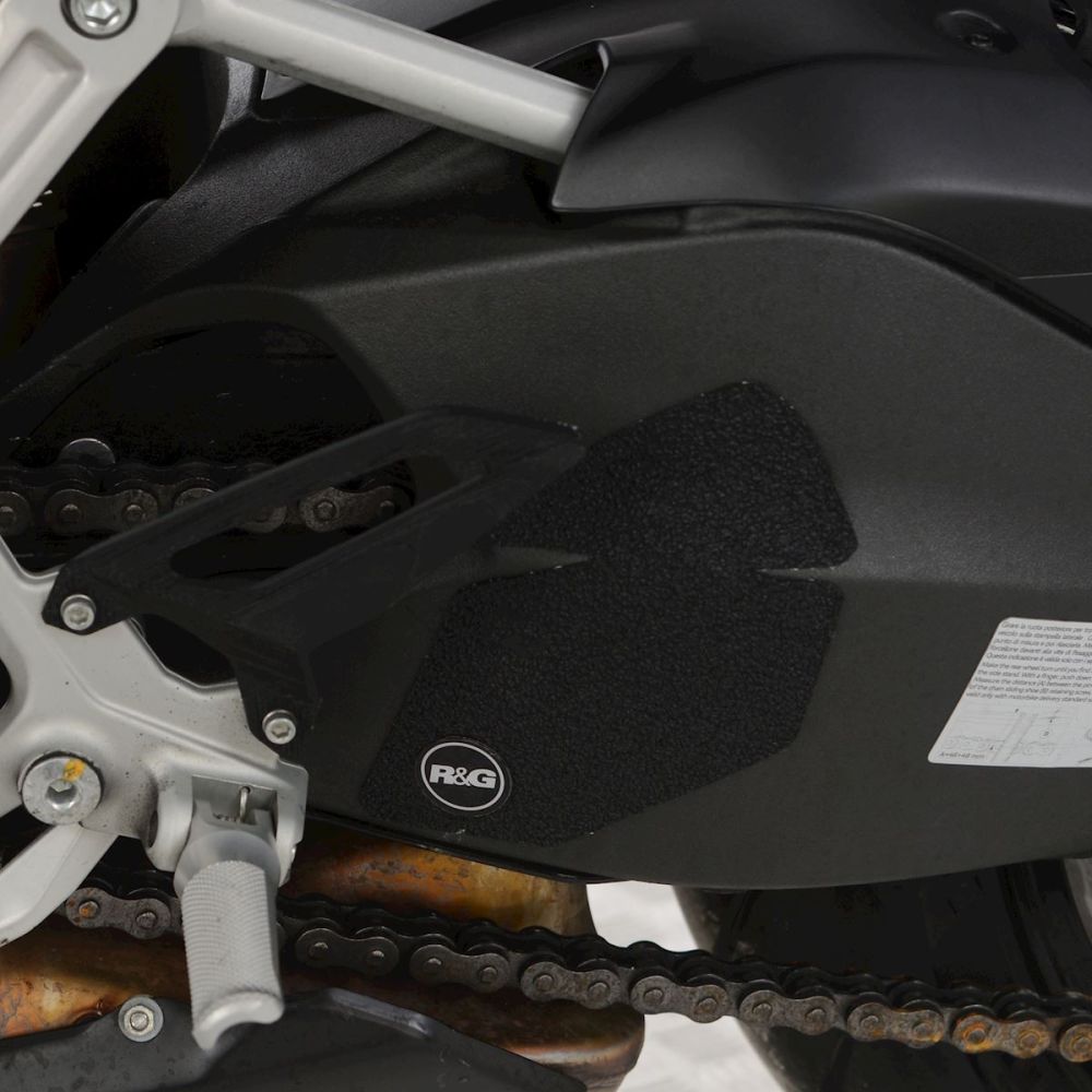 R&G Racing Black Boot Guard Kit For 2022-2024 Ducati Streetfighter V2 EZBG214BL