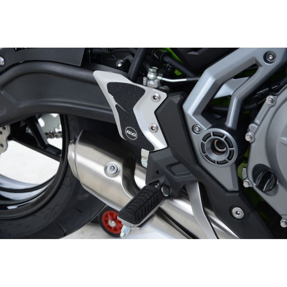R&G Racing Black Boot Guard Kit For 2017-2024 Kawasaki Ninja 650 EX650