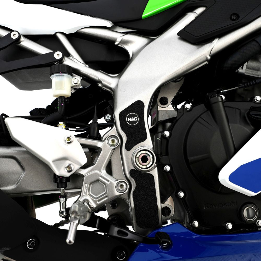 R&G Racing Black Boot Guard Kit For 2020-2024 Kawasaki Ninja ZX-25R