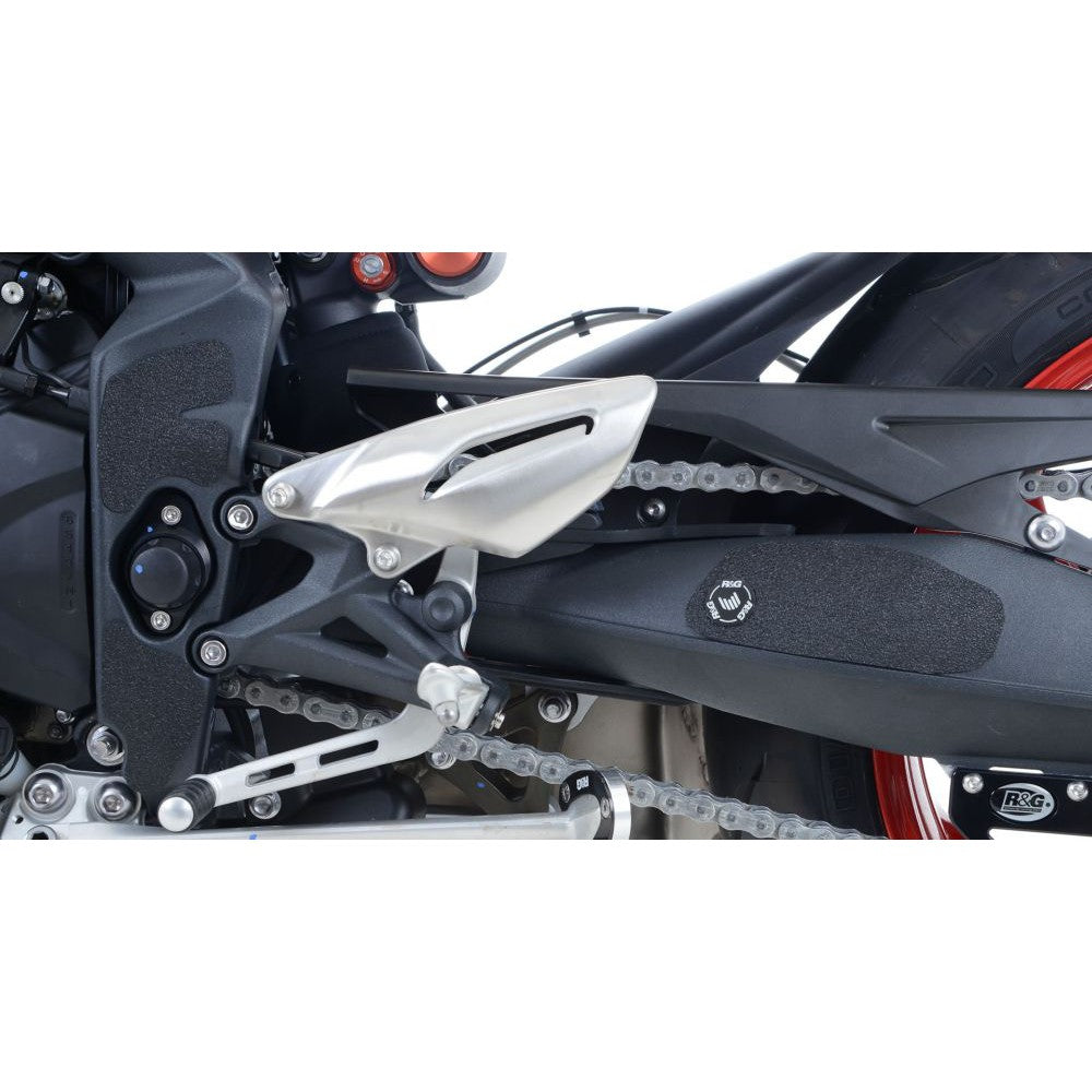 R&G Racing Black Boot Guard Kit For 2013-2016 Triumph Street Triple 675