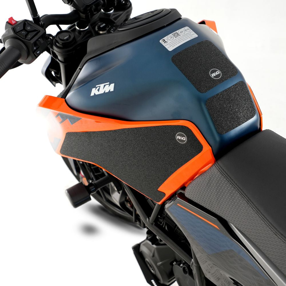 R&G Racing Black Tank Traction Grips For 2024 KTM 125 Duke