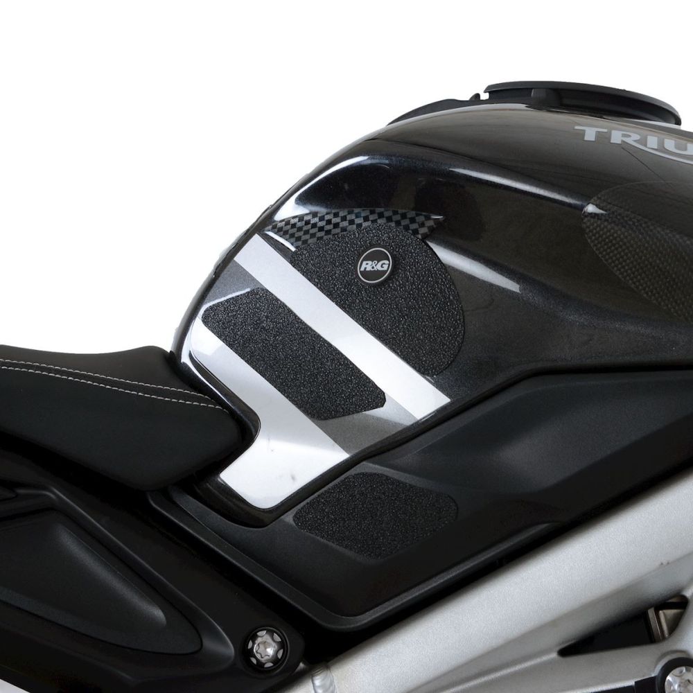 R&G Racing Black Tank Traction Grips For 2020-2024 Triumph Daytona 765 Moto2