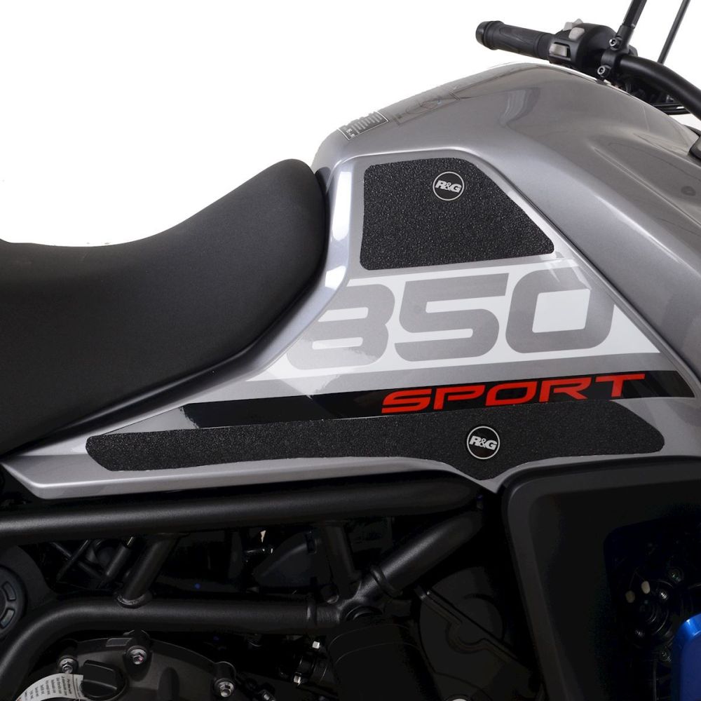 R&G Racing Black Tank Traction Grips For 2021 Triumph Tiger 850 Sport EZRG823BL