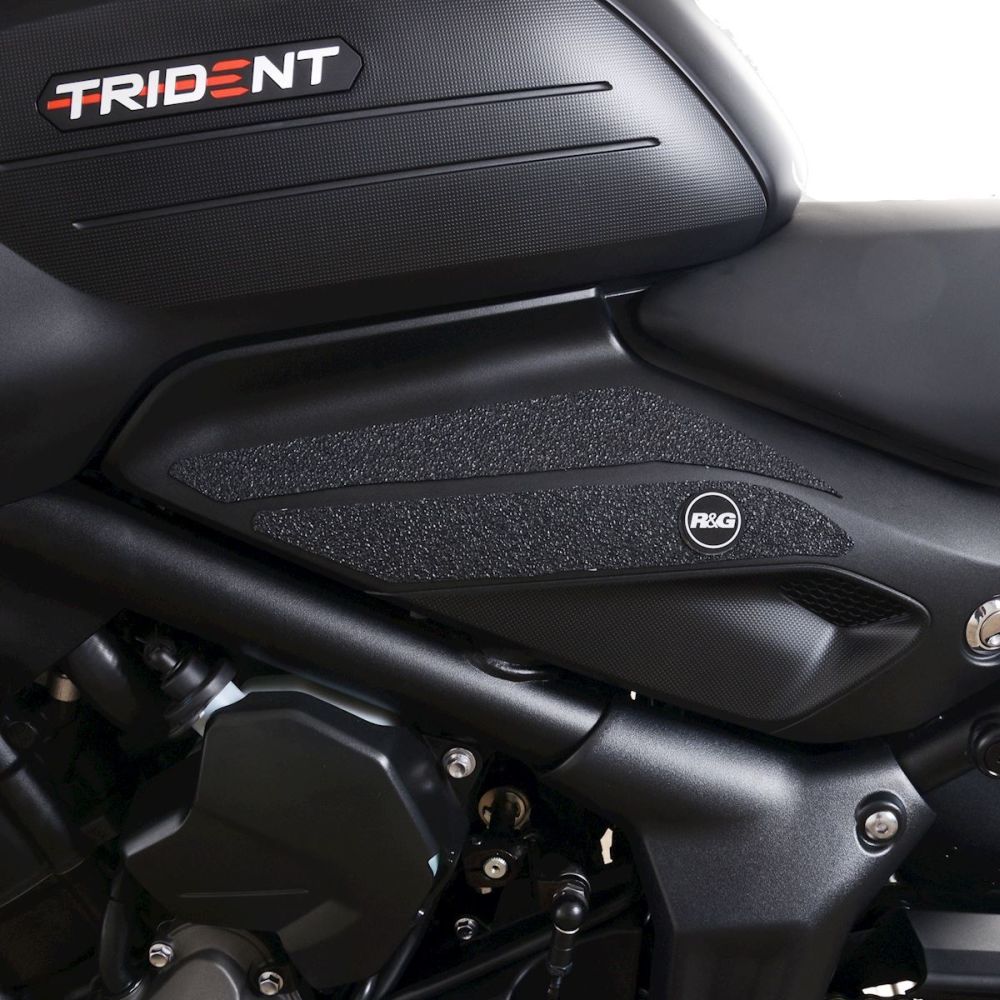 R&G Racing Black Tank Traction Grips For 2021-2024 Triumph Trident 660 EZRG824BL