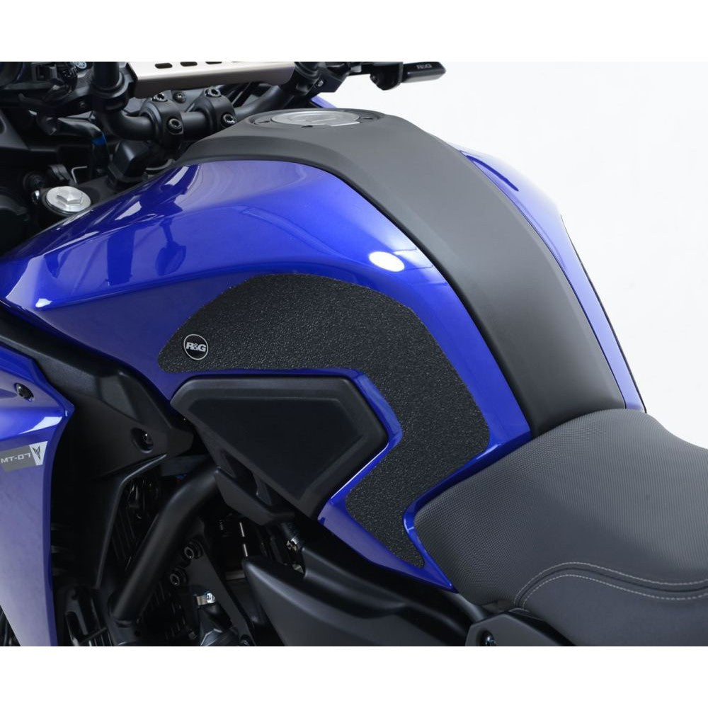 R&G Racing Black Tank Traction Grips For 2016-2020 Yamaha MT-07 Tracer 700 FJ-07